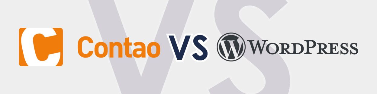 Die Logos von Contao und Wordpress
