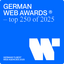 Im Jahr 2025 wurden wir zum zweiten Mal mit dem German Web Award ausgezeichnet.